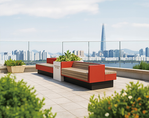 옥외용 벤치 이미지